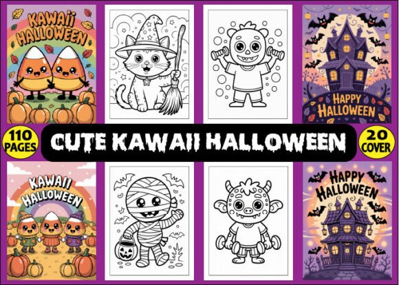 Download Cute Kawaii Halloween Coloring Pages - Kawaii Collection