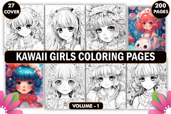 Download Kawaii Girls Coloring Pages for Kids - Kawaii Collection