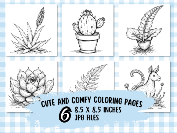 Download Succulent Ferns Kawaii Coloring Book - Kawaii Collection