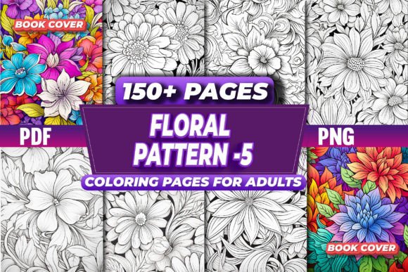 Download Flowers Pattern Coloring Pages 5 - Premium Resources