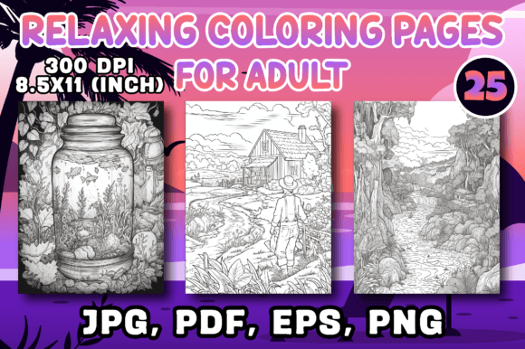 Download 25 Relaxing Coloring Pages for Adults - Relaxing coloring pages Collection