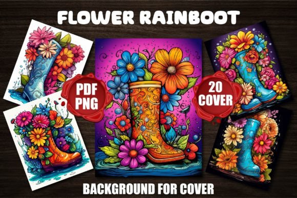 Download Flower Rainboot Backgrounds for Covers - Premium Resources