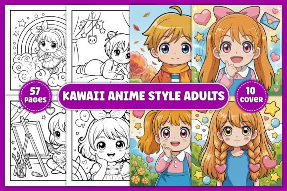 Download Kawaii Anime Style Adults Coloring Pages - Kawaii Collection