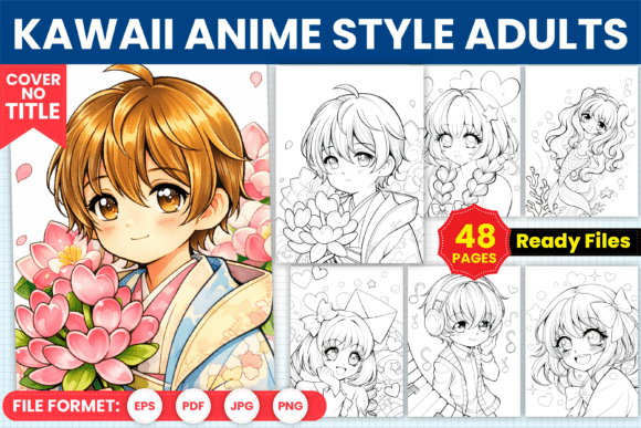 Download Kawaii Anime Style Adults Coloring Pages - Kawaii Collection