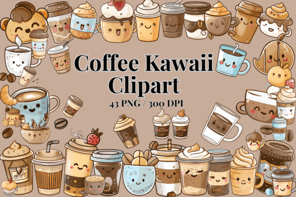Download Coffee Kawaii Clipart / Cute PNG Cartoon - Kawaii Collection